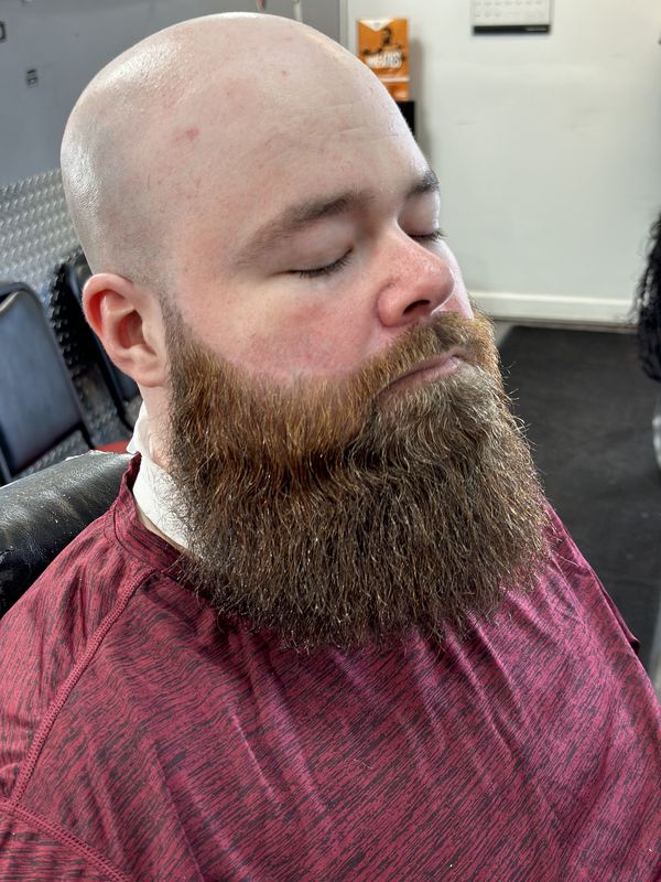 Head Shave & Beard Trim at 20 & Out Barbershop